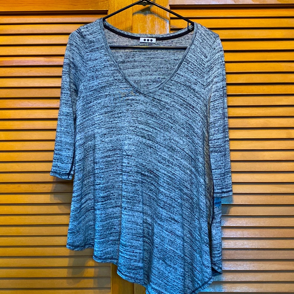 Three Dots asymmetric tunic top, small